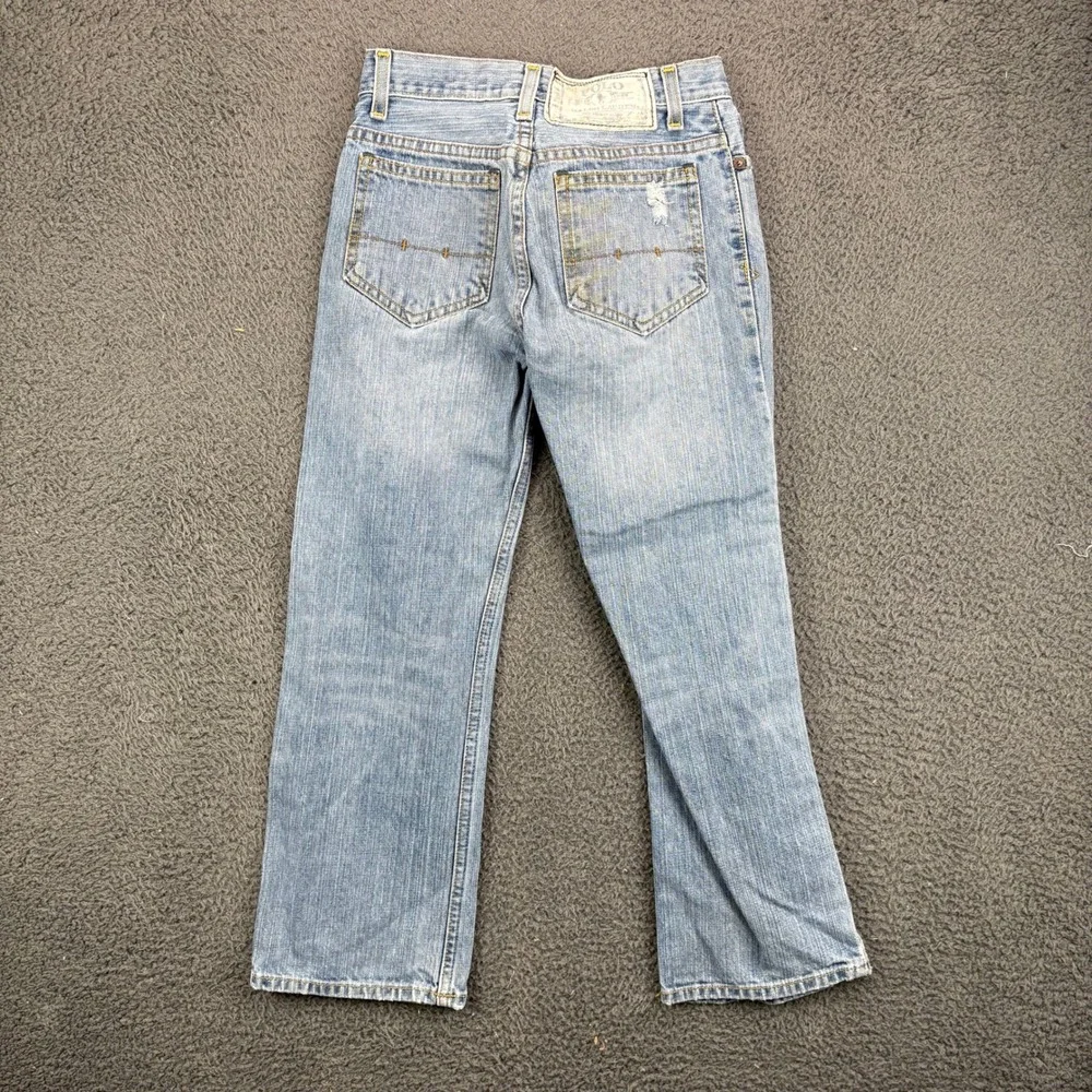 Polo Ralph Lauren Kids Size 8‎ Blue Denim Jeans Straight Leg Faded Distressed